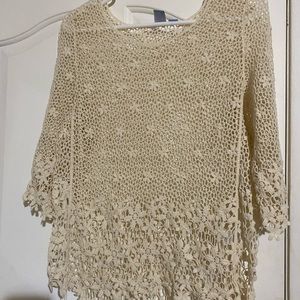 Womens crochet style top
